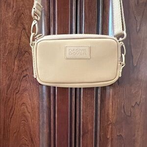 Dagne Dover Mara neoprene phone sling in color Camel